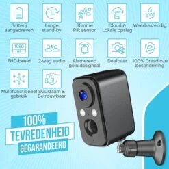 Looki Draadloze Beveiligingscamera Op Batterij - Incl. 32GB SD-kaart - Voor Binnen En Buiten - Met Nachtzicht - Floodlight - Camera Beveiliging - Zwart -Makita || Merkloos || Stanley Verkoopwinkel 1200x1200 2607