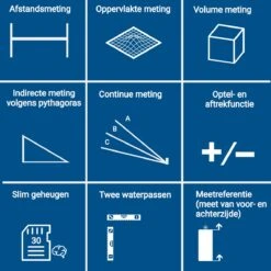 Techweise Laser Afstandsmeter - Laser Meter - 50 Meter Bereik - Met Alle Meetopties -Makita || Merkloos || Stanley Verkoopwinkel 1200x1200 262