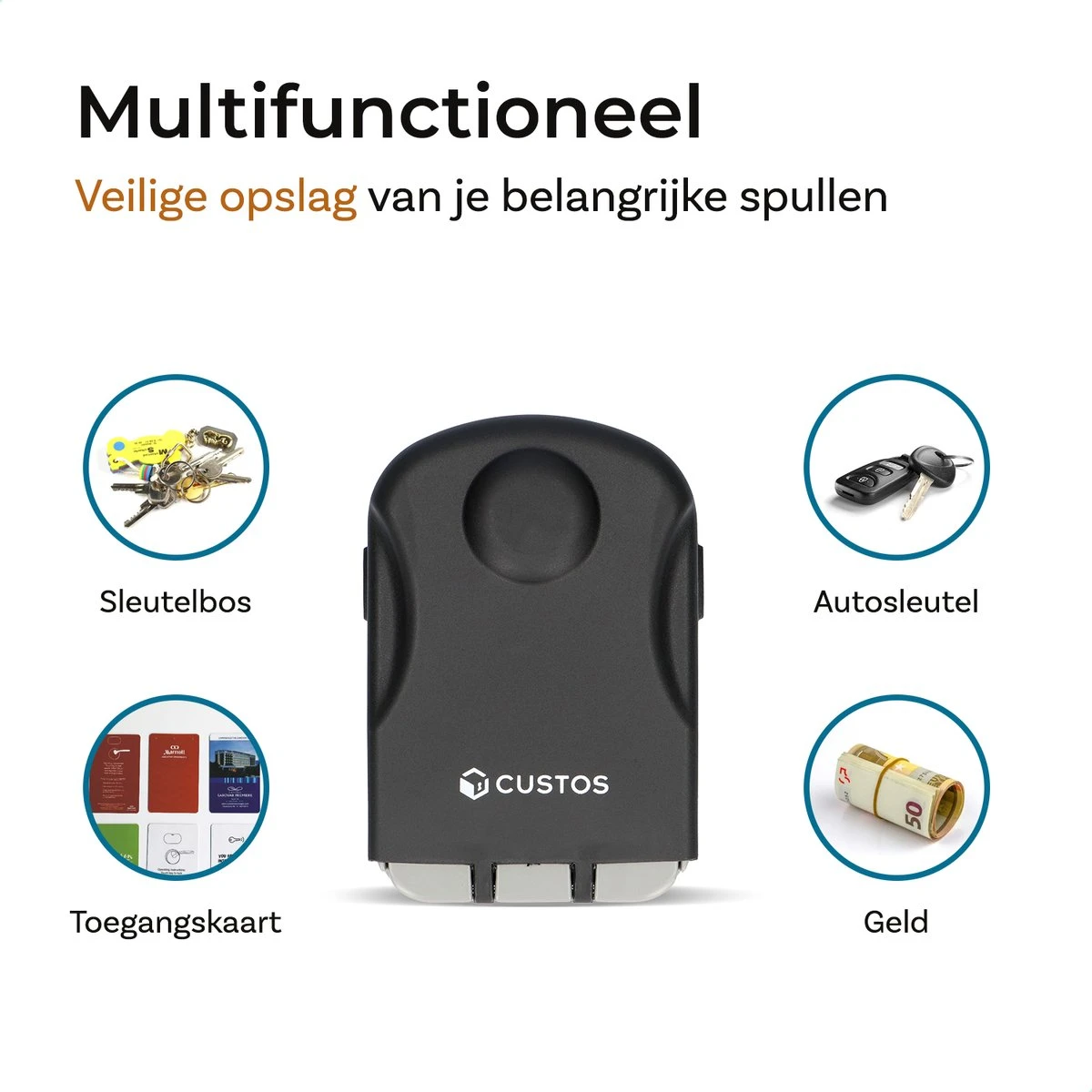Custos Sleutelkluis Met Noodsleutel - 13.5x8.6x4.7 Cm - Kluisje Met Cijferslot Code - Voor Buiten En Binnen - Sleutelkast Kluis - Waterbestendig - Grijs 8 Custos Sleutelkluis Met Noodsleutel - 13.5x8.6x4.7 Cm - Kluisje Met Cijferslot Code - Voor Buiten En Binnen - Sleutelkast Kluis - Waterbestendig - Grijs - Afbeelding 8