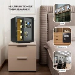 Buxibo - Brandwerende Kluis Huis - Brandkast - Met Digitaal Codeslot, Cijferslot & Sleutel - Metaal - Zwart -Makita || Merkloos || Stanley Verkoopwinkel 1200x1200 2669