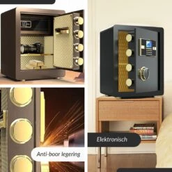 Buxibo - Brandwerende Kluis Huis - Brandkast - Met Digitaal Codeslot, Cijferslot & Sleutel - Metaal - Zwart -Makita || Merkloos || Stanley Verkoopwinkel 1200x1200 2673
