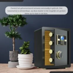 Buxibo - Brandwerende Kluis Huis - Brandkast - Met Digitaal Codeslot, Cijferslot & Sleutel - Metaal - Zwart -Makita || Merkloos || Stanley Verkoopwinkel 1200x1200 2674