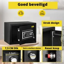 Currero Kluis - Kluis Brandwerend - Kluisje Met Cijferslot - Kluisje - Kluisjes Met Sleutel - Geldkluis - Kluis Elektronisch - Zwart -Makita || Merkloos || Stanley Verkoopwinkel 1200x1200 2725