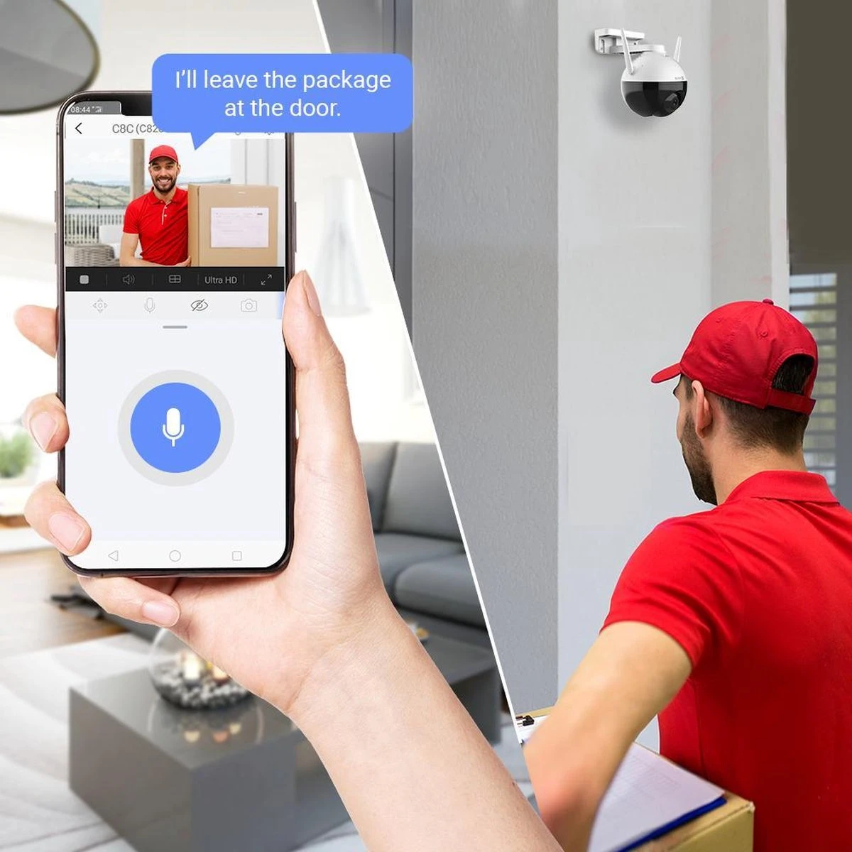 Ezviz C8C Full HD WiFi Buiten Dome (360) Camera Met Kleurnachtzicht - Zwart 8 Ezviz C8C Full HD WiFi Buiten Dome (360) Camera Met Kleurnachtzicht - Zwart - Afbeelding 8