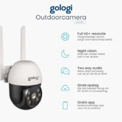 Gologi Outdoor Camera - Buiten Camera Met Nachtzicht - Beveiligingscamera - IP Camera - Security Camera - 4x Digitale Zoom - 3MP - Met Wifi En App -Makita || Merkloos || Stanley Verkoopwinkel 1200x1200 2798