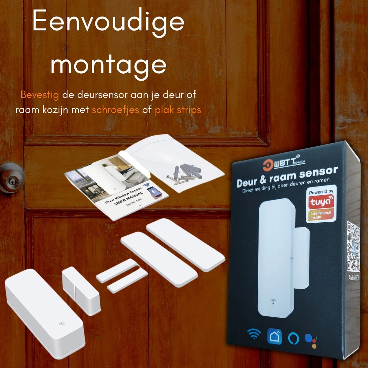 WBTT® Deursensor Met App - Deuralarm - Google Assistant + Amazon Alexa - Magneetcontact - Entreemelder - Raamsensor - IPhone & Android 3 WBTT® Deursensor Met App - Deuralarm - Google Assistant + Amazon Alexa - Magneetcontact - Entreemelder - Raamsensor - IPhone & Android - Afbeelding 3