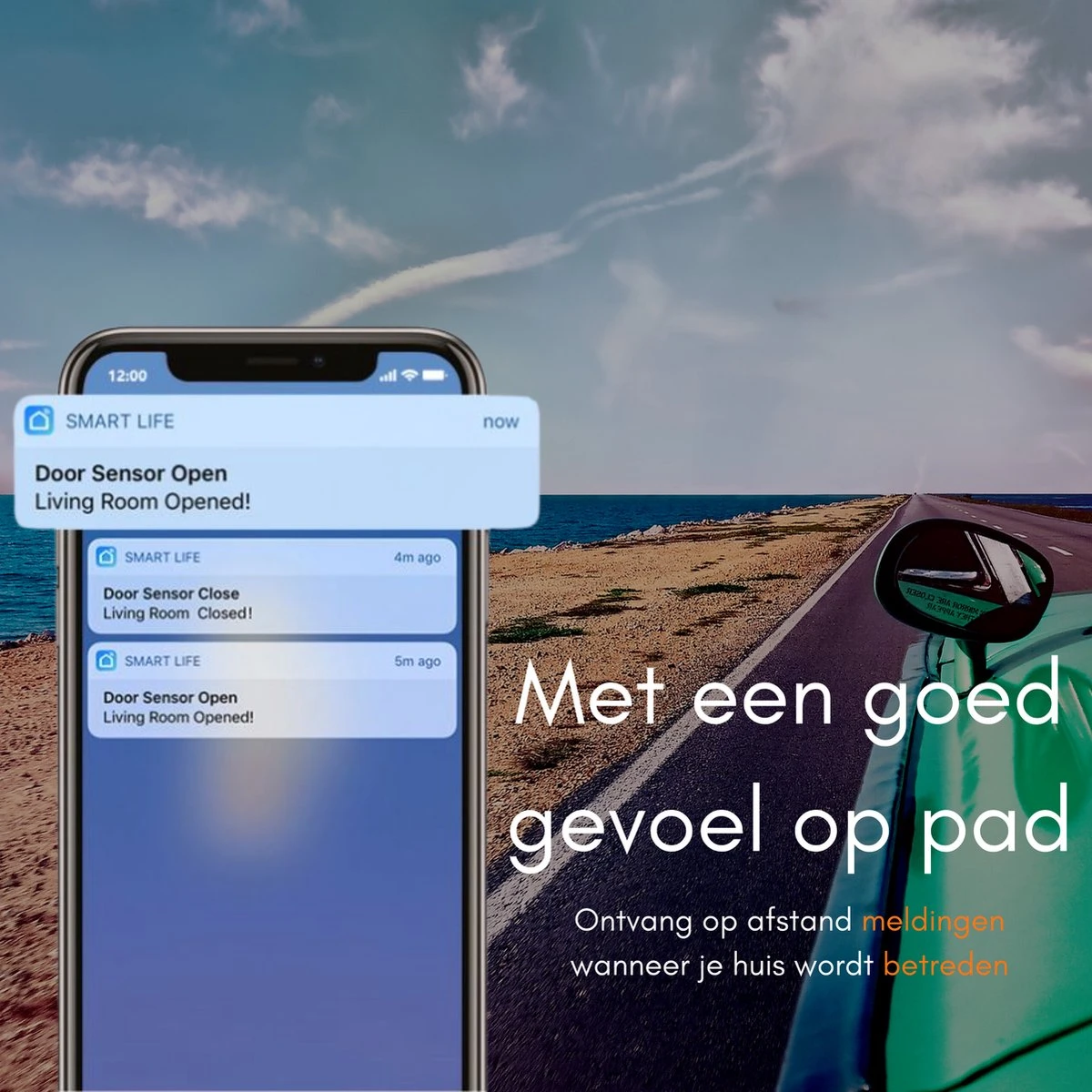 WBTT® Deursensor Met App - Deuralarm - Google Assistant + Amazon Alexa - Magneetcontact - Entreemelder - Raamsensor - IPhone & Android 5 WBTT® Deursensor Met App - Deuralarm - Google Assistant + Amazon Alexa - Magneetcontact - Entreemelder - Raamsensor - IPhone & Android - Afbeelding 5