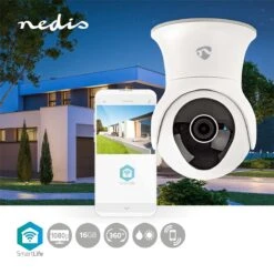 Nedis SmartLife Camera Voor Buiten - Wi-Fi - Full HD 1080p - IP65 - Cloud Opslag (optioneel) / Intern 16 GB - 12 V DC - Met Bewegingssensor - Nachtzicht - Android™ / IOS - Wit -Makita || Merkloos || Stanley Verkoopwinkel 1200x1200 2876