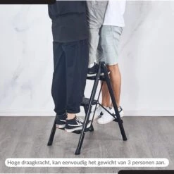 Buxibo - Keukentrapje/Vouwladder - Keukenopstapje - Opvouwbare Ladderkruk - Trapladder - Anti-Slip - Metaal - Zwart -Makita || Merkloos || Stanley Verkoopwinkel 1200x1200 289