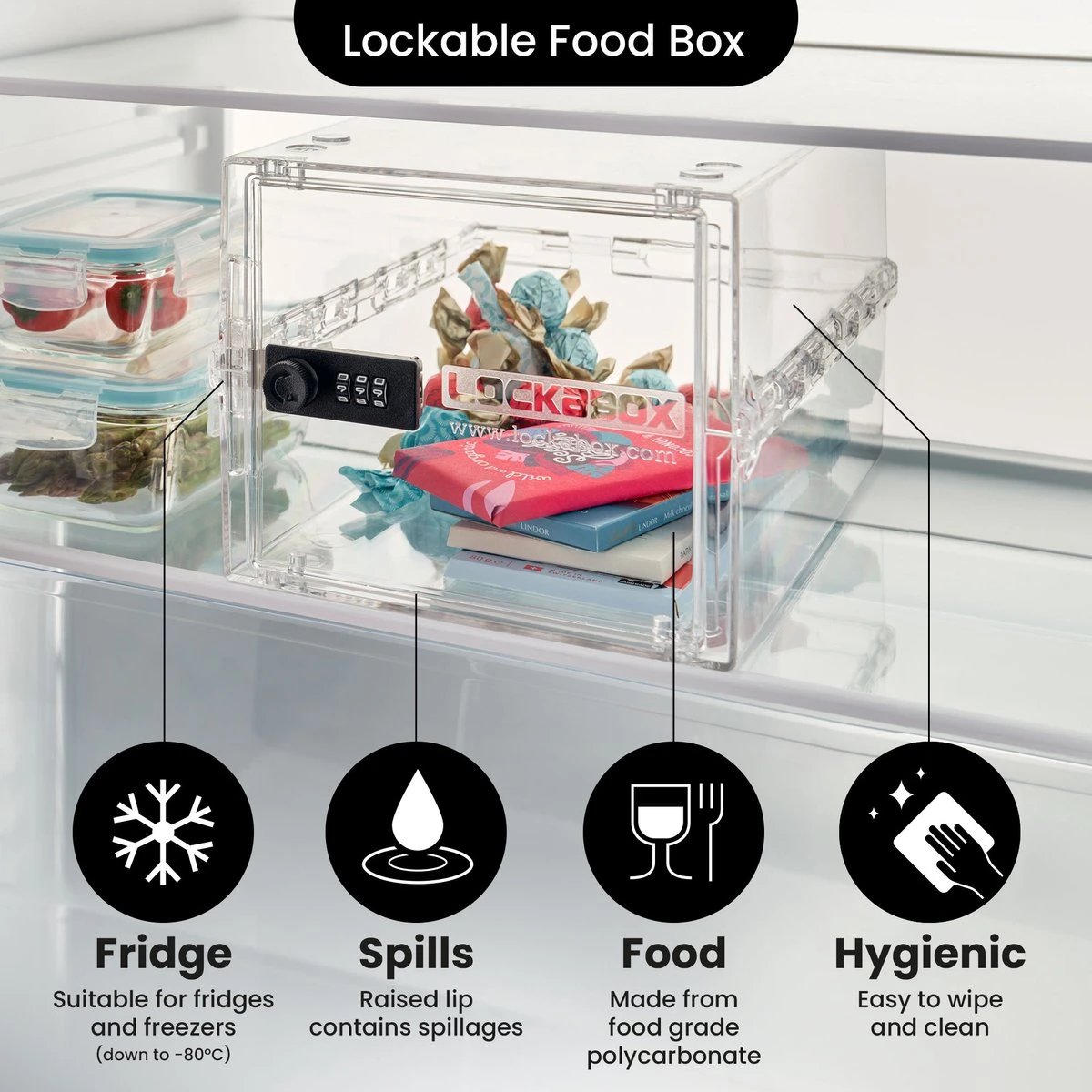 Lockabox One™ Afsluitbare Medicijnkast - Opbergbox Met Cijferslot - Kristal 3 Lockabox One™ Afsluitbare Medicijnkast - Opbergbox Met Cijferslot - Kristal - Afbeelding 3