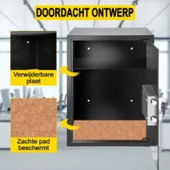 Kluis Brandwerend - Kluisje Met Cijferslot - Kluis Met 2 Sleutels Voor Noodgevallen - Zwart / 42x42x57 / 1 -Makita || Merkloos || Stanley Verkoopwinkel 1200x1200 2898