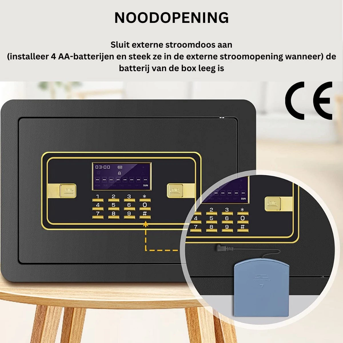 Merkloos Brandwerende Kluis - Anti Diefstal - Brandwerend - Waterdicht - Elektronische Kluis - Waterdichte Portemonnee - Digitale Thuiskluis - Toetsenbord - LED-licht - Externe Batterijbox - Veilig Voor Geld - Sieraden - Documenten - Beveiliging 4 Merkloos Brandwerende Kluis - Anti Diefstal - Brandwerend - Waterdicht - Elektronische Kluis - Waterdichte Portemonnee - Digitale Thuiskluis - Toetsenbord - LED-licht - Externe Batterijbox - Veilig Voor Geld - Sieraden - Documenten - Beveiliging - Afbeelding 4