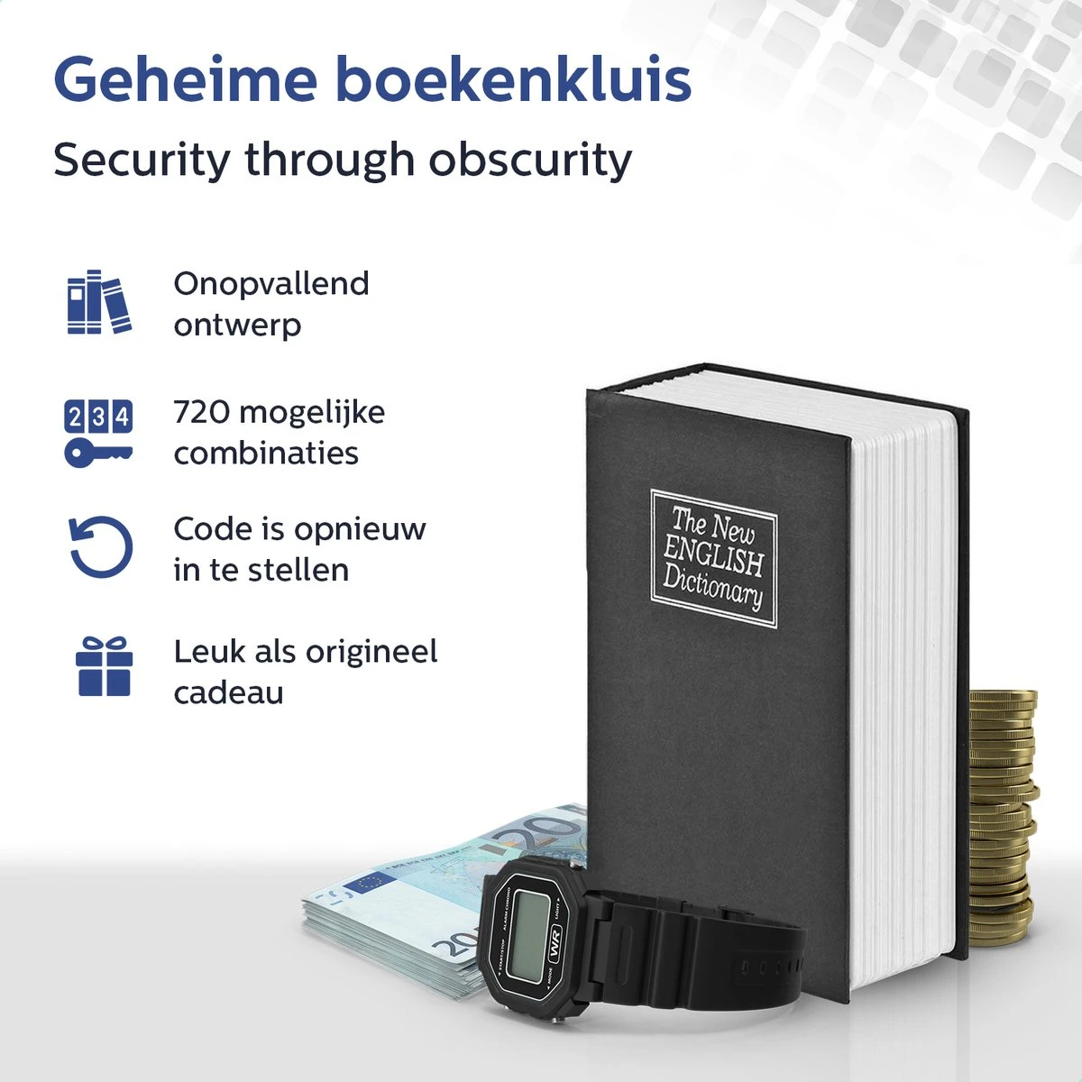 Qumax Geheime Kluis - Boekenkluis - Kluis Met Cijferslot - Geldkist - Boekkluis - Verborgen Kluis Met Cijferslot - Veilig Geld En Kostbaarheden Opbergen - Spaarpot Kluis - Zwart 2 Qumax Geheime Kluis - Boekenkluis - Kluis Met Cijferslot - Geldkist - Boekkluis - Verborgen Kluis Met Cijferslot - Veilig Geld En Kostbaarheden Opbergen - Spaarpot Kluis - Zwart - Afbeelding 2