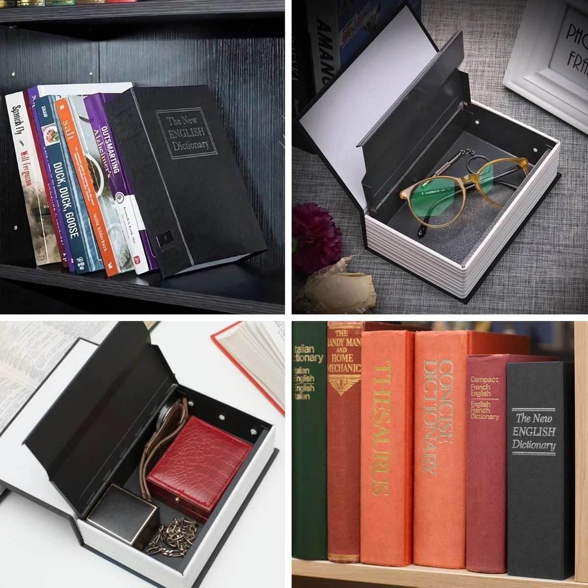 Qumax Geheime Kluis - Boekenkluis - Kluis Met Cijferslot - Geldkist - Boekkluis - Verborgen Kluis Met Cijferslot - Veilig Geld En Kostbaarheden Opbergen - Spaarpot Kluis - Zwart 8 Qumax Geheime Kluis - Boekenkluis - Kluis Met Cijferslot - Geldkist - Boekkluis - Verborgen Kluis Met Cijferslot - Veilig Geld En Kostbaarheden Opbergen - Spaarpot Kluis - Zwart - Afbeelding 8