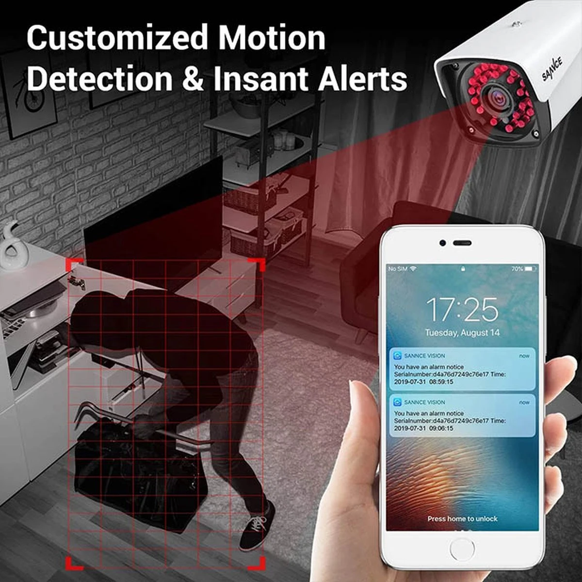 SANNCE POE CCTV Camera Systeem Voor Thuis En Op Kantoor 4CH XPOE - Netwerk Video Recorder Met 1TB Harde Schijf - 4X 2.0MP Metalen IP-camera Voor Binnen En Buiten - Mobiele Toegang Met APP-waarschuwing 2 SANNCE POE CCTV Camera Systeem Voor Thuis En Op Kantoor 4CH XPOE - Netwerk Video Recorder Met 1TB Harde Schijf - 4X 2.0MP Metalen IP-camera Voor Binnen En Buiten - Mobiele Toegang Met APP-waarschuwing - Afbeelding 2