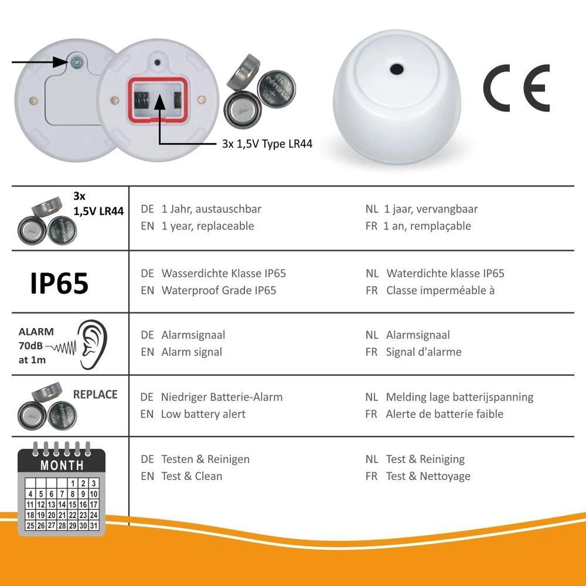 ELRO FW7301 Watermelder Compact Design 6 ELRO FW7301 Watermelder Compact Design - Afbeelding 6