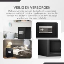 Buxibo - Brandwerende Kluis - Brandkast - Met Digitaal Codeslot En Sleutel - Metaal - Zwart -Makita || Merkloos || Stanley Verkoopwinkel 1200x1200 2997