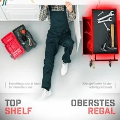 Timbertech - Afsluitbare Werkplaatswagen Op Wielen Met Parkeerrem - Exclusief Gereedschappen - 7 Laden Met Inleg - Gereedschapswagen - Montagewagen - Trolley Voor Diverse Gereedschappen - Staal - Rood/Zwart -Makita || Merkloos || Stanley Verkoopwinkel 1200x1200 30