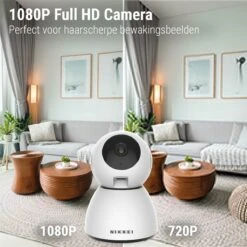 Nikkei CAM4 Draaibare Beveiligingscamera - Full HD IP Camera Met WiFi - Bewegingssensor En Nachtzicht - Huisdiercamera Voor Binnen - Met Smart App -Makita || Merkloos || Stanley Verkoopwinkel 1200x1200 3059