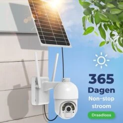 Outdoor Dome - Draadloze Beveiligingscamera Voor Buiten Op Zonne-energie - Incl. Zonnepaneel - Solar Powered Smart Alarm PTZ Security Camera - Wit -Makita || Merkloos || Stanley Verkoopwinkel 1200x1200 3095