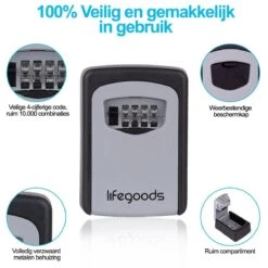 LifeGoods Sleutelkluis - Cijferslot - Sleutelkast - Wandmontage - Grijs/Zwart -Makita || Merkloos || Stanley Verkoopwinkel 1200x1200 3124