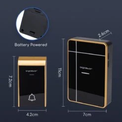 Aigostar Draadloze Deurbel Set 2HVKY - Met 2x Ontvanger Op Batterij - 3 Regelbaar Volume - 36 Melodieën - IP44 Waterdicht - Zwart 11 Aigostar Draadloze Deurbel Set 2HVKY - Met 2x Ontvanger Op Batterij - 3 Regelbaar Volume - 36 Melodieën - IP44 Waterdicht - Zwart -Makita || Merkloos || Stanley Verkoopwinkel 1200x1200 3252