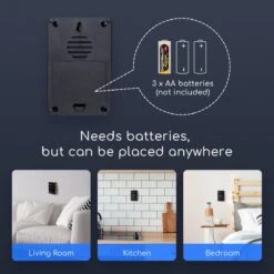 Aigostar Draadloze Deurbel Set 2HVKY - Met 2x Ontvanger Op Batterij - 3 Regelbaar Volume - 36 Melodieën - IP44 Waterdicht - Zwart 13 Aigostar Draadloze Deurbel Set 2HVKY - Met 2x Ontvanger Op Batterij - 3 Regelbaar Volume - 36 Melodieën - IP44 Waterdicht - Zwart -Makita || Merkloos || Stanley Verkoopwinkel 1200x1200 3254