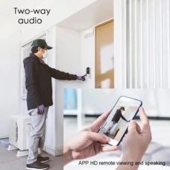 Eken - Video Deurbel V7 Zwart + Accu`s En Gong - Zeer Hoge Resolutie 1080p HD - Draadloze Deurbel -Makita || Merkloos || Stanley Verkoopwinkel 1200x1200 3260