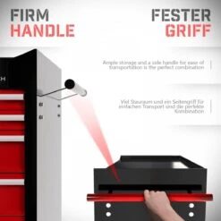 Timbertech - Afsluitbare Werkplaatswagen Op Wielen Met Parkeerrem - Exclusief Gereedschappen - 7 Laden Met Inleg - Gereedschapswagen - Montagewagen - Trolley Voor Diverse Gereedschappen - Staal - Rood/Zwart -Makita || Merkloos || Stanley Verkoopwinkel 1200x1200 33