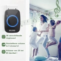 Draadloze Deurbel Met 1 Ontvanger - 3 Volume/38 Melodie - IP44 Waterdicht - Incl. Batterij - Deurbel Draadloos - Deurbellen - Deurbelset -Makita || Merkloos || Stanley Verkoopwinkel 1200x1200 3350