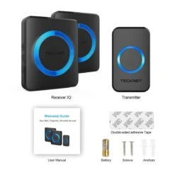 TeckNet Draadloze Deurbel Met 2 Ontvangers Op Stroom - Zwart -Makita || Merkloos || Stanley Verkoopwinkel 1200x1200 3371