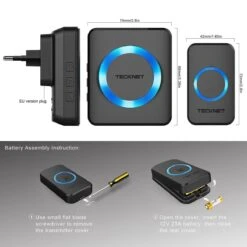 TeckNet Draadloze Deurbel Met 2 Ontvangers Op Stroom - Zwart -Makita || Merkloos || Stanley Verkoopwinkel 1200x1200 3372