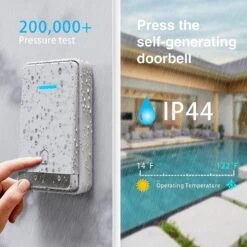 Tecknet Deurbel - Deurbelset - Twee Ontvangers - Draadloos - Duurzame Zender Zonder Batterijen - Wit -Makita || Merkloos || Stanley Verkoopwinkel 1200x1200 3395