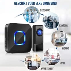 Strex Draadloze Deurbel Met 2 Ontvangers Op Batterij - Plug & Play - 300 Meter - 4 Volume / 58 Melodieën - IP55 Waterdicht -Makita || Merkloos || Stanley Verkoopwinkel 1200x1200 3413