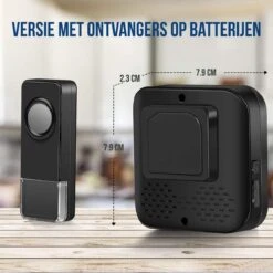 Strex Draadloze Deurbel Met 2 Ontvangers Op Batterij - Plug & Play - 300 Meter - 4 Volume / 58 Melodieën - IP55 Waterdicht -Makita || Merkloos || Stanley Verkoopwinkel 1200x1200 3418