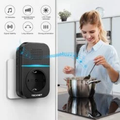 Tecknet Draadloze Deurbel Met 1 Ontvanger Inclusief Stopcontact | Duurzame Zender Zonder Batterijen | Zwart -Makita || Merkloos || Stanley Verkoopwinkel 1200x1200 3474