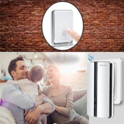 Bell4U Draadloze Deurbel Met 2 Ontvangers - Plug & Play - Beldrukker Heeft Geen Batterijen Nodig - IP55 Waterdicht - Wit -Makita || Merkloos || Stanley Verkoopwinkel 1200x1200 3499