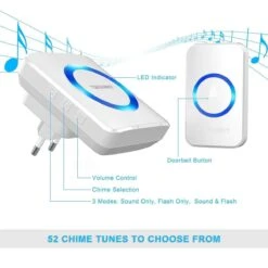 TeckNet Draadloze Deurbel Met 2 Ontvangers Op Stroom -Makita || Merkloos || Stanley Verkoopwinkel 1200x1200 3591