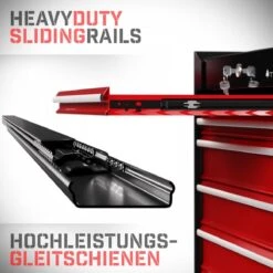 Timbertech - Afsluitbare Werkplaatswagen Op Wielen Met Parkeerrem - Exclusief Gereedschappen - 7 Laden Met Inleg - Gereedschapswagen - Montagewagen - Trolley Voor Diverse Gereedschappen - Staal - Rood/Zwart -Makita || Merkloos || Stanley Verkoopwinkel 1200x1200 36