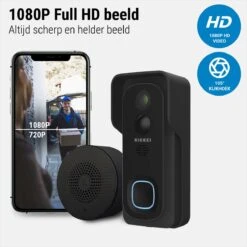 Nikkei BELL4 Draadloze Video Deurbel - Full HD Camera En WiFi - Bewegingssensor En Nachtzicht - SMART Deurbel - Micro SD Kaart Opslagruimte - Zwart -Makita || Merkloos || Stanley Verkoopwinkel 1200x1200 3651