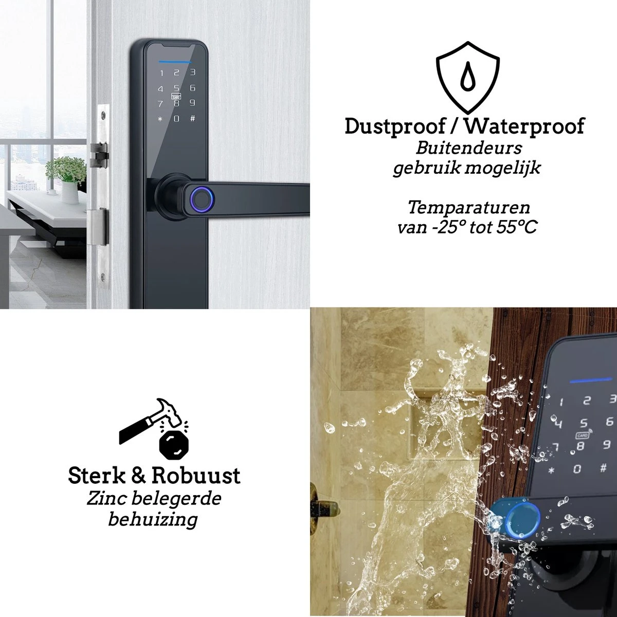 Horizun° Smart Doorlock - Werkt Op Vingerafdruk - Bluethooth Deurslot - Deurklink Met App En Wi-Fi - Intelligent Smartlock - Codevergrendeling - Kantoorslot - Meerdere Gebruikers - Anti-Diefstal - RoHS Goedgekeurd 5 Horizun° Smart Doorlock - Werkt Op Vingerafdruk - Bluethooth Deurslot - Deurklink Met App En Wi-Fi - Intelligent Smartlock - Codevergrendeling - Kantoorslot - Meerdere Gebruikers - Anti-Diefstal - RoHS Goedgekeurd - Afbeelding 5