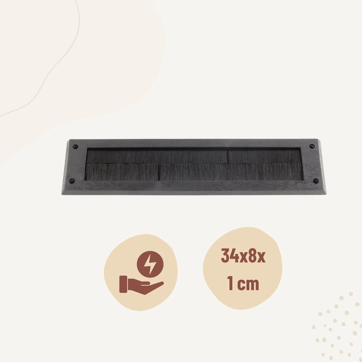 Orange85 Brievenbus Tochtstrip - Borstel - Zwart - Tochtafsluiter - Brievenbusborstel - Tochtborstel 4 Orange85 Brievenbus Tochtstrip - Borstel - Zwart - Tochtafsluiter - Brievenbusborstel - Tochtborstel - Afbeelding 4