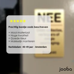 NEE Geen Collectes Verkopers Sticker - Nee Sticker - Goud - Vriendelijk - 8x5 Cm - Bel Niet Aan - Nee Nee Sticker Brievenbus - Colportage Sticker -Makita || Merkloos || Stanley Verkoopwinkel 1200x1200 3718