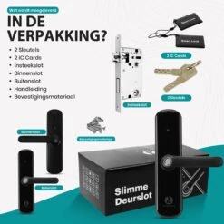 Apeiron Smart Lock - Slim Deurslot - Werkt Op Batterijen & App - Deurklink Met Vingerafdruk - Deurklink Met App - Intelligent Smartlock - Wi-Fi Deurklink - Codevergrendeling - Kantoorslot Smart Deurklink -Makita || Merkloos || Stanley Verkoopwinkel 1200x1200 3801