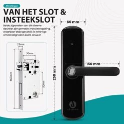 Apeiron Smart Lock - Slim Deurslot - Werkt Op Batterijen & App - Deurklink Met Vingerafdruk - Deurklink Met App - Intelligent Smartlock - Wi-Fi Deurklink - Codevergrendeling - Kantoorslot Smart Deurklink -Makita || Merkloos || Stanley Verkoopwinkel 1200x1200 3802