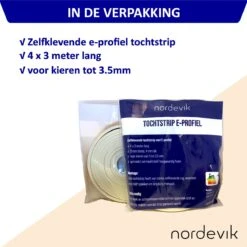 Nordevik® Tochtstrip 12 Meter - Zelfklevend - Energiebesparing - Voor Ramen En Deuren - E-profiel Tochtstopper - Tochtband - Tochtwering - Hoogwaardig Foam - Woning Verduurzamen - 4 X 9mm 17 Nordevik® Tochtstrip 12 Meter - Zelfklevend - Energiebesparing - Voor Ramen En Deuren - E-profiel Tochtstopper - Tochtband - Tochtwering - Hoogwaardig Foam - Woning Verduurzamen - 4 X 9mm -Makita || Merkloos || Stanley Verkoopwinkel 1200x1200 3830