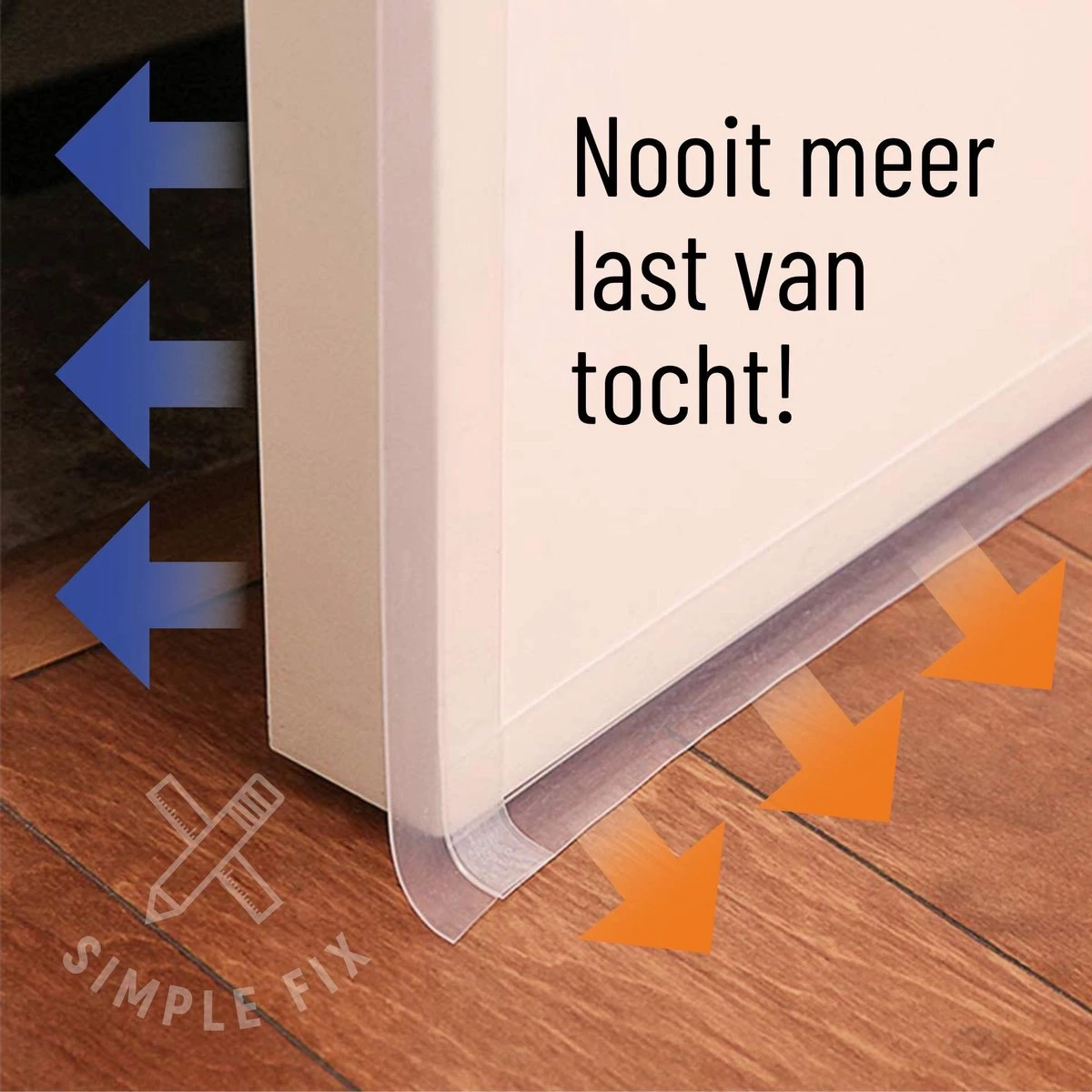 Simple Fix Tochtstrip - 500cm X 4.5cm - Tochtstrips Voor Deuren - Tochtstopper - Tochtrol - Tochtband - Tochthond - Zelfklevend En Isolerend 5 Simple Fix Tochtstrip - 500cm X 4.5cm - Tochtstrips Voor Deuren - Tochtstopper - Tochtrol - Tochtband - Tochthond - Zelfklevend En Isolerend - Afbeelding 5