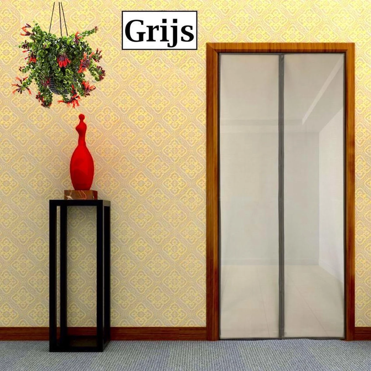 J-Pro Magnetisch Vliegengordijn - High Quality Glasvezel Deurhor- Deurgordijn - 210x101 Cm – Grijs 6 J-Pro Magnetisch Vliegengordijn - High Quality Glasvezel Deurhor- Deurgordijn - 210x101 Cm – Grijs - Afbeelding 6