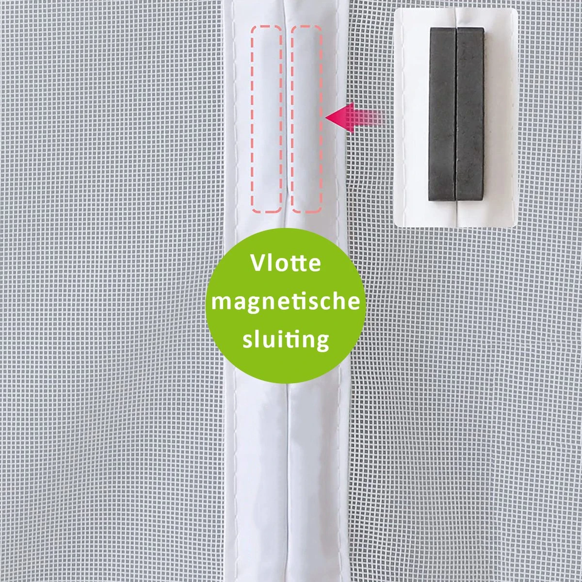 VITAMO Magnetisch Vliegengordijn - Premium Glasvezel Horgordijn - Deurhor - Deurgordijn - 210 X 101 Cm - Wit 7 VITAMO Magnetisch Vliegengordijn - Premium Glasvezel Horgordijn - Deurhor - Deurgordijn - 210 X 101 Cm - Wit - Afbeelding 7