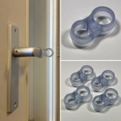 Merkloos Sumio Products® Deurklink Buffers [4 Stuks] Transparant - Stootdoppen - Muurbeschermers / Deurklink Bescherming - Flexibele Deurstoppers